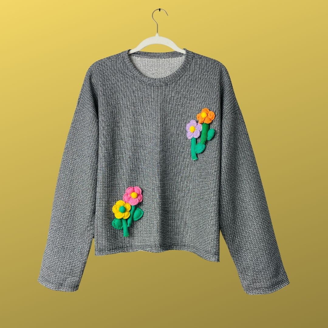 Knitwear Floral Appliqué