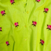 Rose Embroidery Cotton Blouse