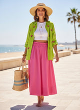 Rose Embroidery Cotton Blouse