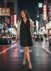 Little Black Dress Ruffled Sleeve