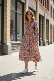 Rouge Floral Dress Organic Cotton