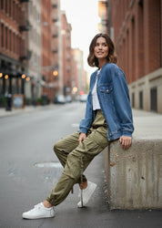 Satin Cargo Pants