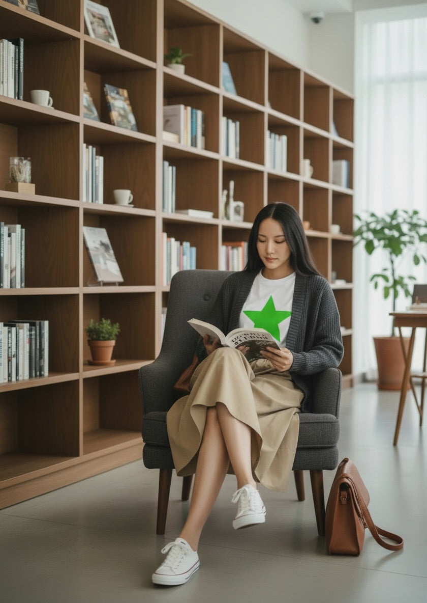 Basic Cotton T-Shirt Star Printed
