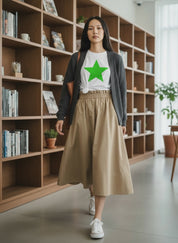 Basic Cotton T-Shirt Star Printed