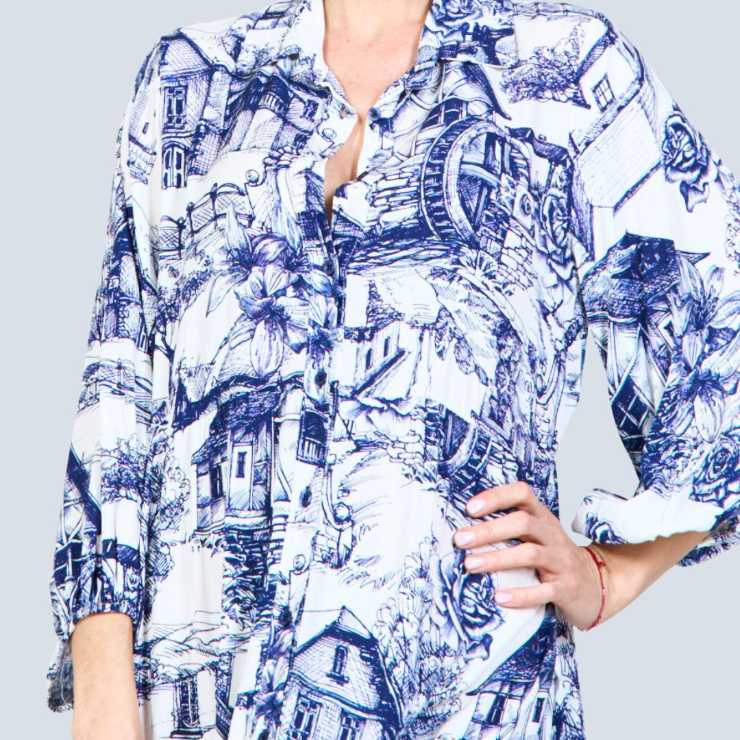 Countryside Cotton Shirt Dress