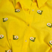 Daisy Embroidery Cotton Blouse
